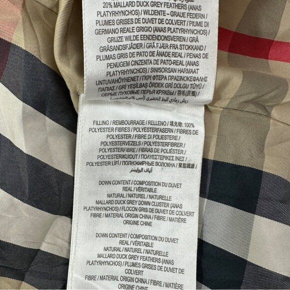 Burberry Children Green Puffer Jacket Nova Check Size 12Y - Picture 14 of 16